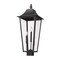 Z-Lite Gannon 3 Light Outdoor Post Mount Fixture, 12in. W x 30in. H, Black 5008PHXLS-BK - alternate 2